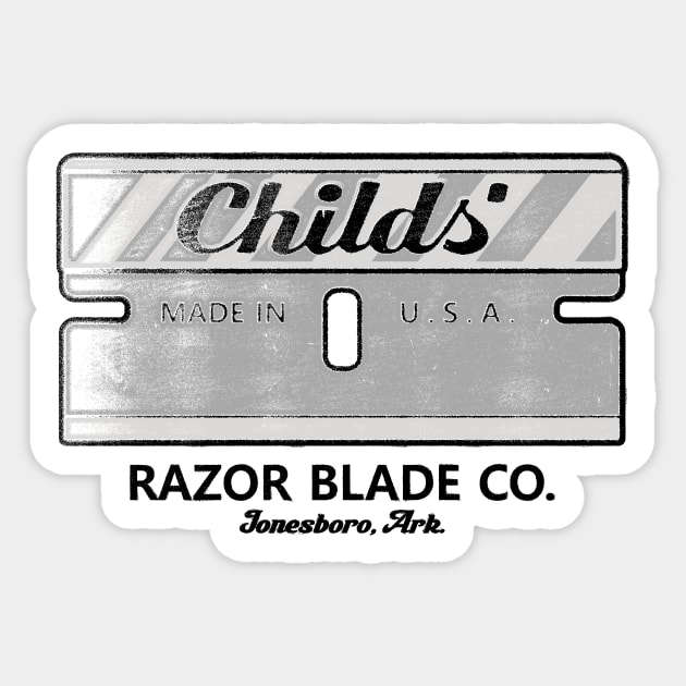 Childs' Razor Blade Co. Sticker by rt-shirts